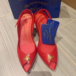 Vivienne Westwood + Melissa red heel size 9